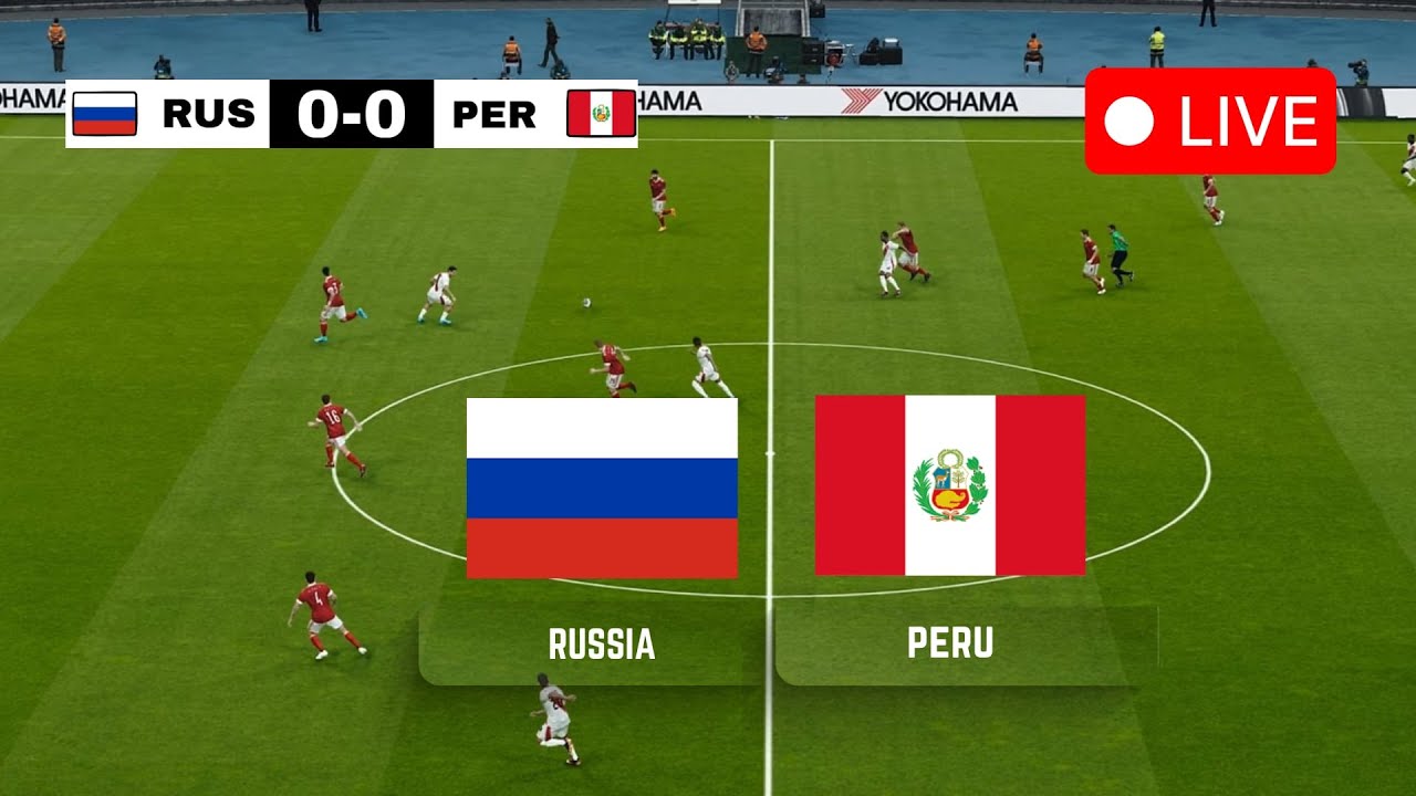 ⚽ Russia vs Peru Live Match Simulation | International Friendly 2025 in eFootball PES 2021