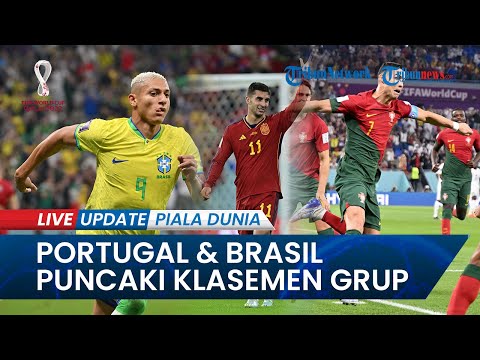 Klasemen & Top Skor Piala Dunia 2022: Portugal Puncaki Grup H, Richarlison Susul Torres Cetak Brace