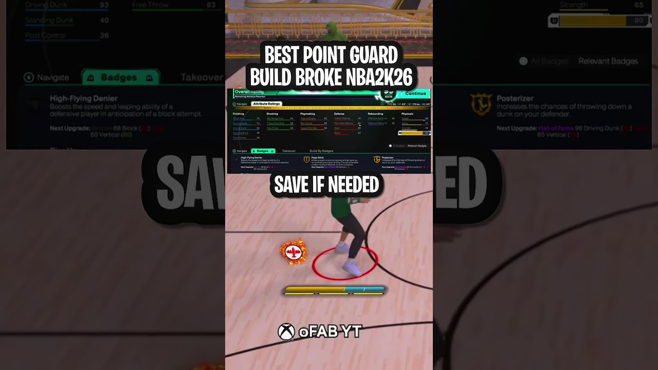 Top Guard Build in NBA 2K26 ๐
