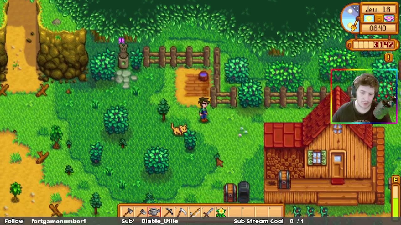Adorable Bibiss, le Petit Chat, en Action dans Stardew Valley 🐱