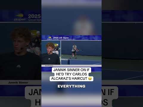 Jannik Sinner gives his opinion about the new Carlos Alcaraz's haircut - Us Open 2025 🦊🇺🇸