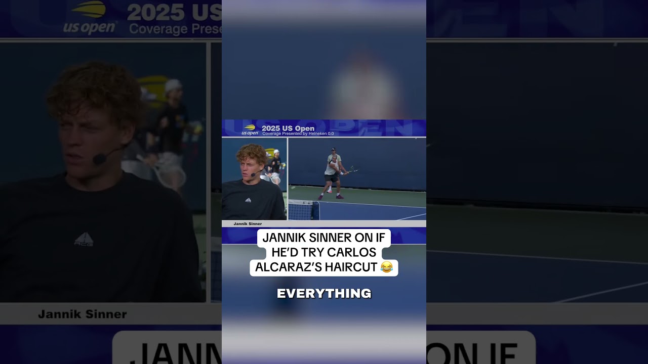 Jannik Sinner gives his opinion about the new Carlos Alcaraz's haircut - Us Open 2025 🦊🇺🇸