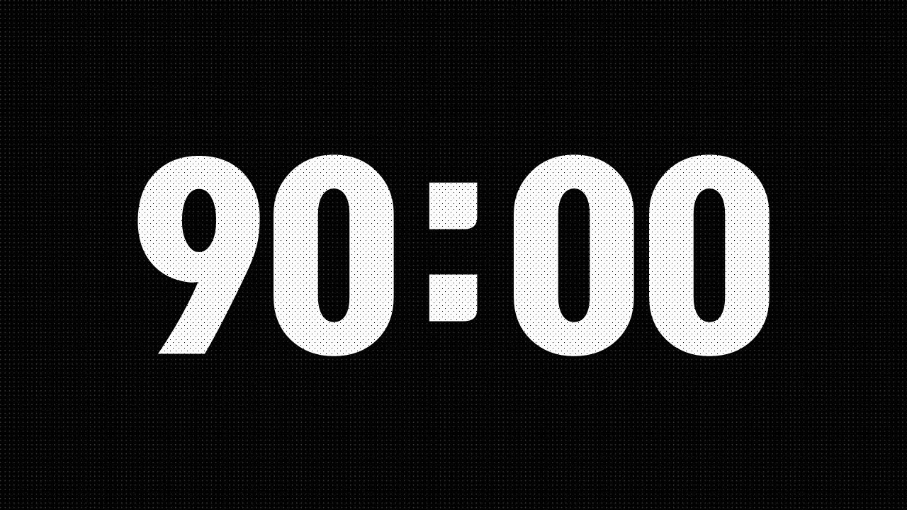 90 Silent 90-Minute Countdown Timer ⏱️