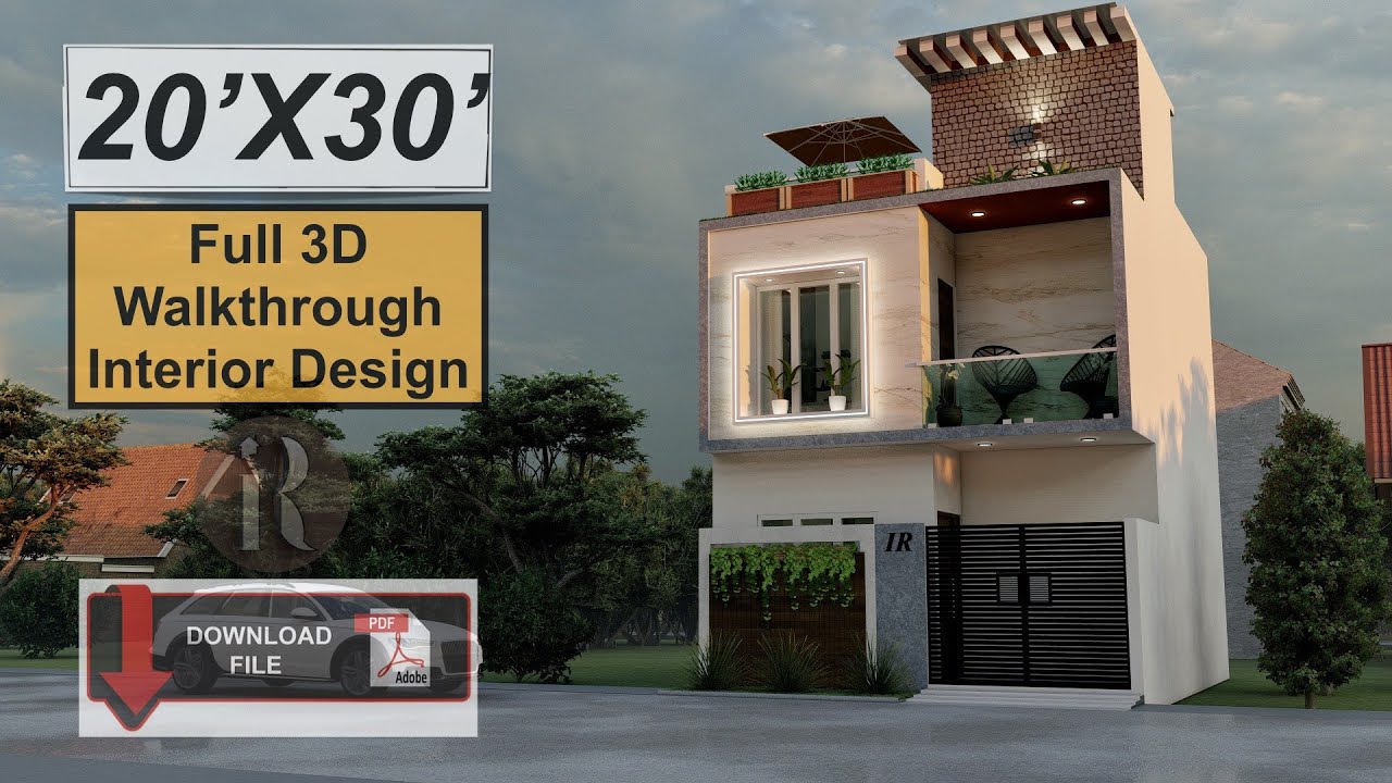 20x30 Duplex House Design & 3 Bedrooms π‘