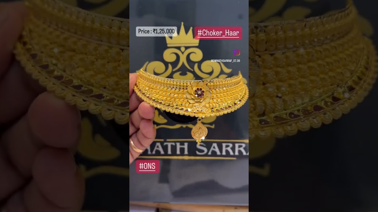 Elegant 1.2 Lakh Gold Choker Necklace – Perfect for Weddings ✨