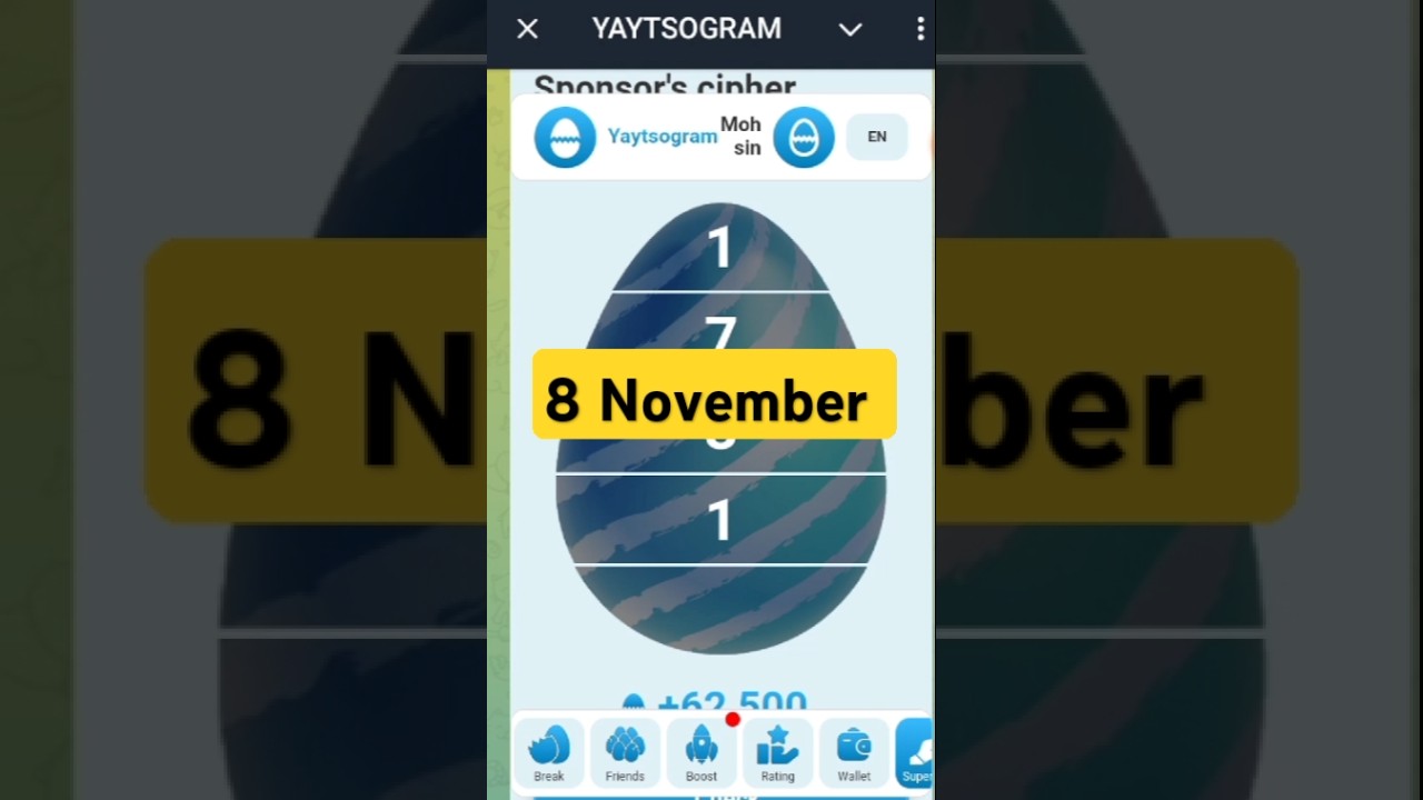Unlock the Yaytsogram Cipher Code Today! 🔓 | November 8 Airdrop Update