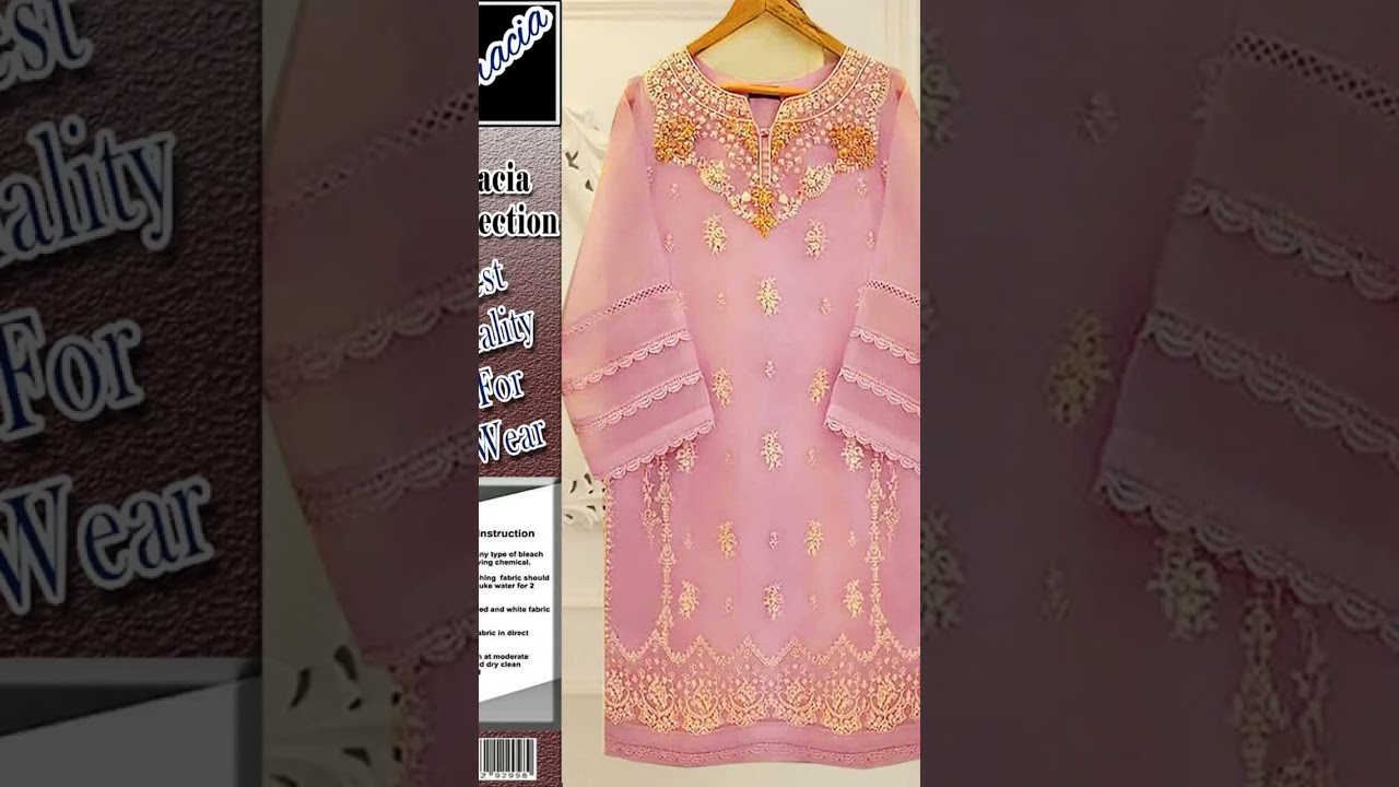 Latest & Stylish Fancy Organza Embroidered Dress /Handmade Fancy dress Design Ideas