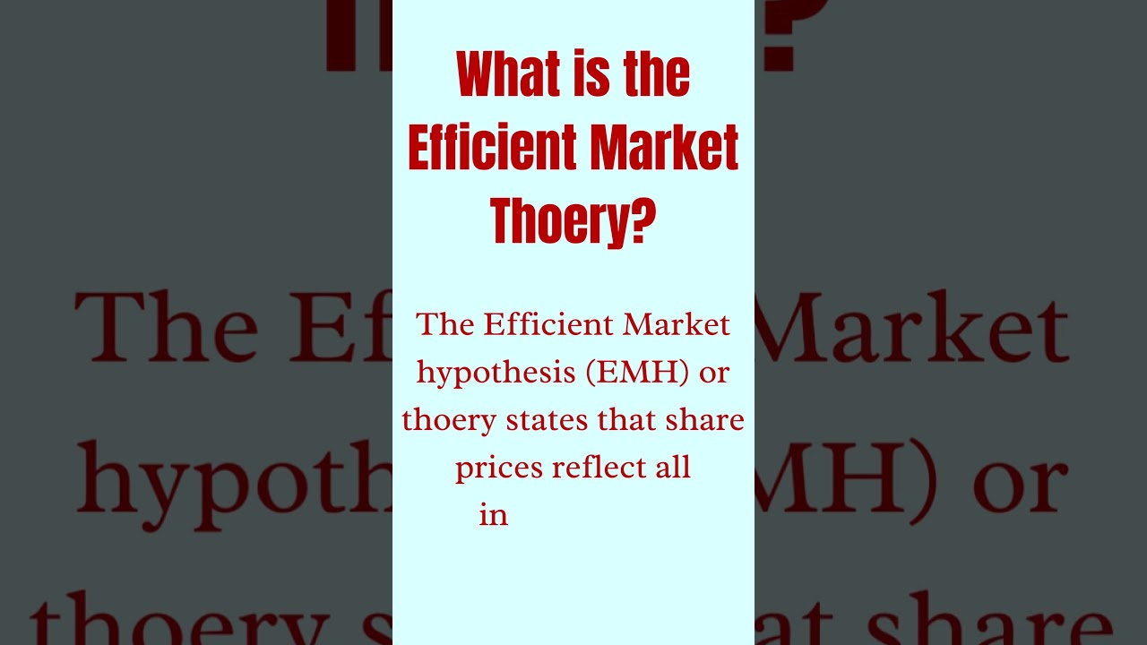 Understanding the Efficient Market Hypothesis (EMH) 📈 | Simple Explanation for Beginners