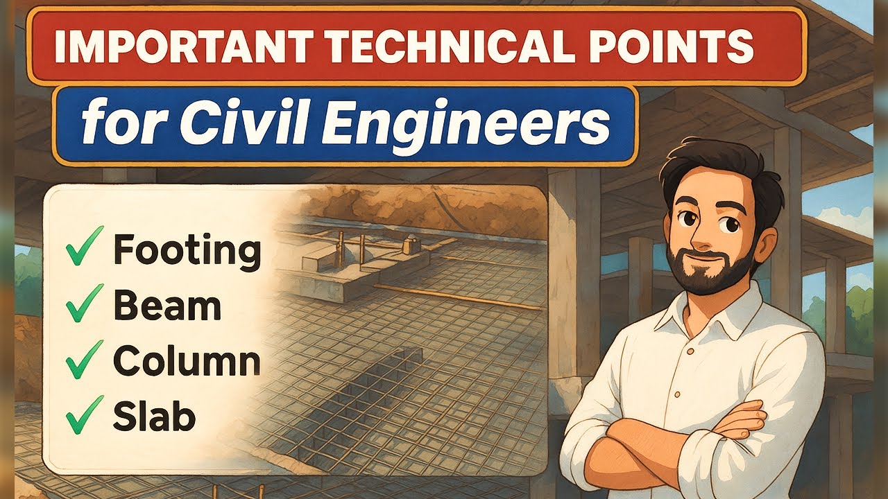 Comprehensive RCC Structure Guide for Civil Engineers 🏗️ | Footings, Beams, Columns, Slabs & Staircases Explained