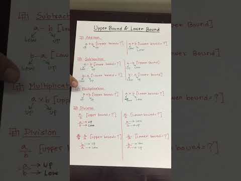 Upper Bound and Lower Bound | IGCSE