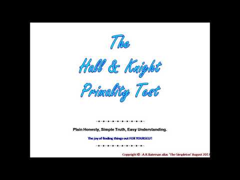 Hall & Knight Primality Test