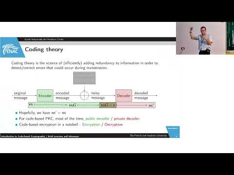 "Code-Based Post-Quantum Cryptography" by Prof. Jean-Christophe Deneuville (Part. 1/3)