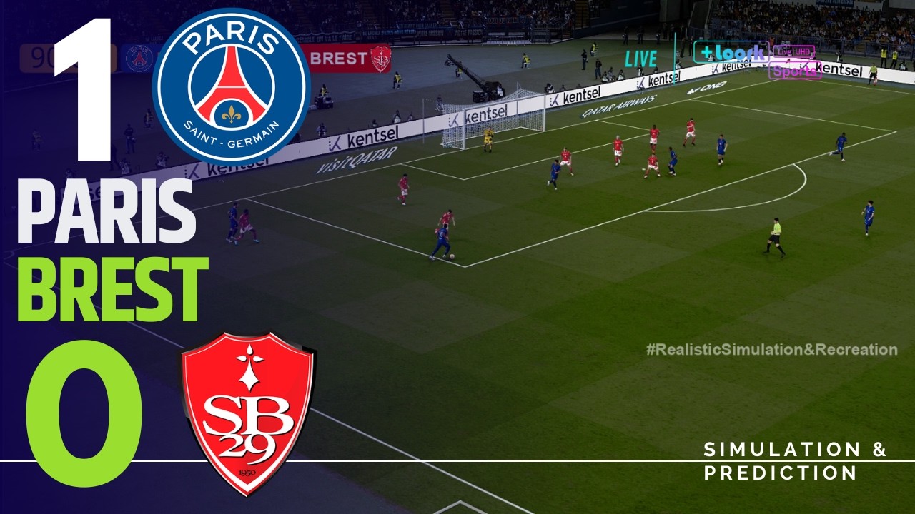 ⚽ PSG 1-0 BREST RÉSUMÉ | Ligue 1 25-26 | Match Simulation/Recreation