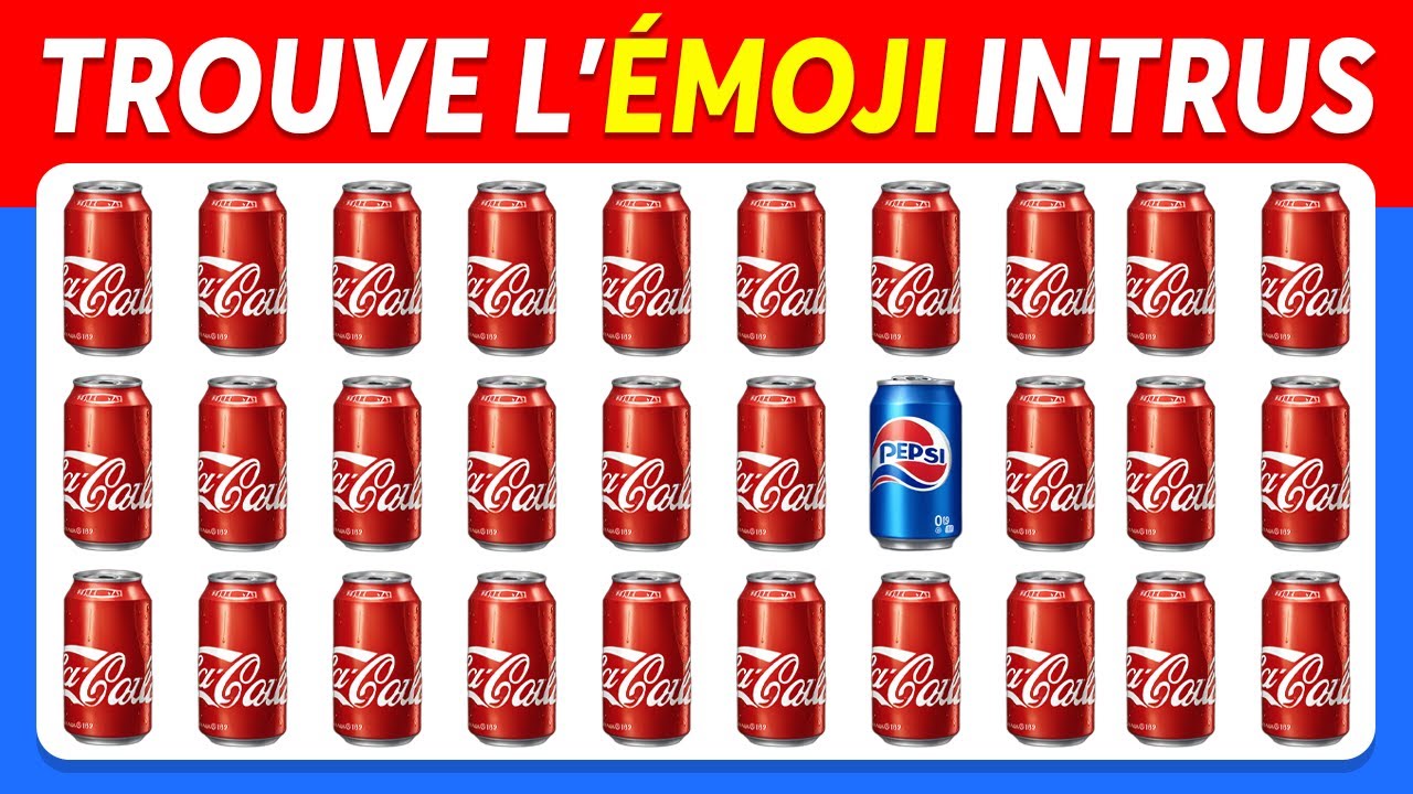 Trouve l'intrus ÉMOJI...! Nourriture 🍔🍟🍦