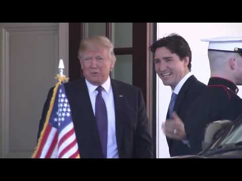 Trump Welcomes Trudeau to White House 🇺🇸