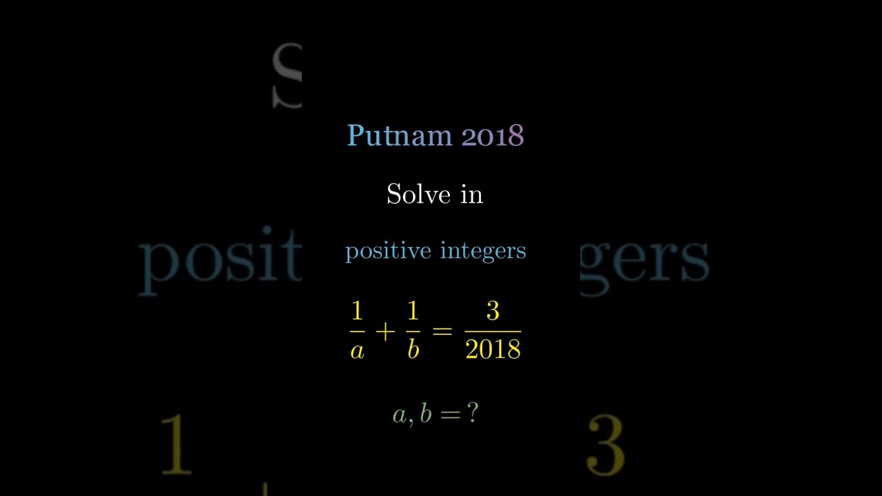 William Putnam 2018 & 2025 Prep | Math Olympiad & Competition Practice Questions & Solutions 📚