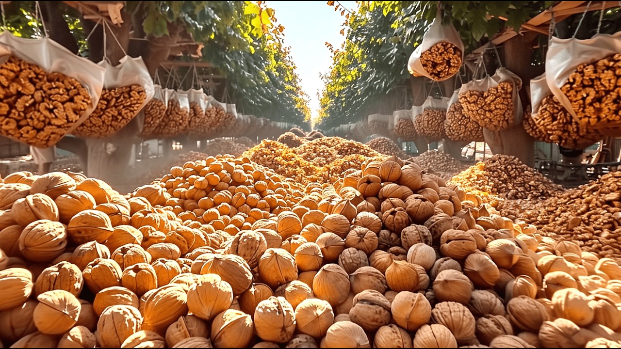 How California Walnuts Are Harvested 🌰