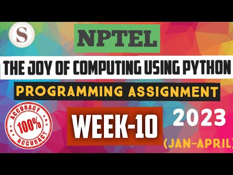 Joy of Computing with Python | NPTEL Week 10 Assignments