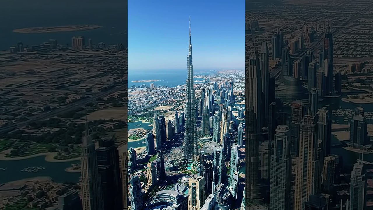 4K AI Drone View of Dubai Skyline Noon π