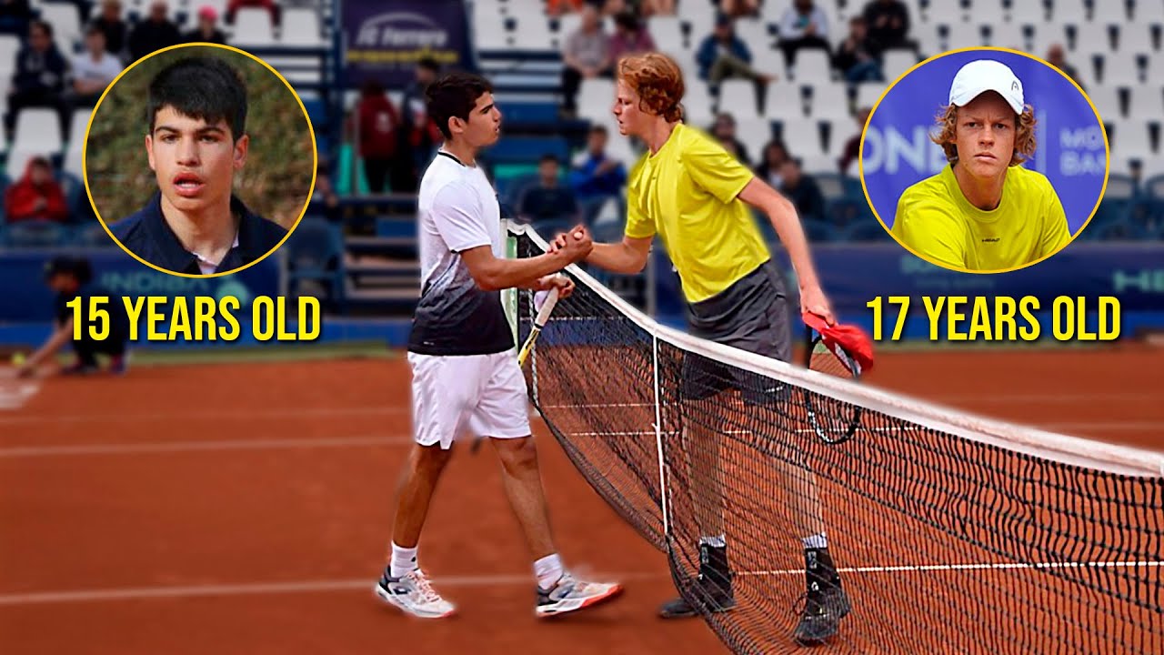 When 15 Y.O Carlos Alcaraz Met 17 Y.O Sinner (Insane Match)