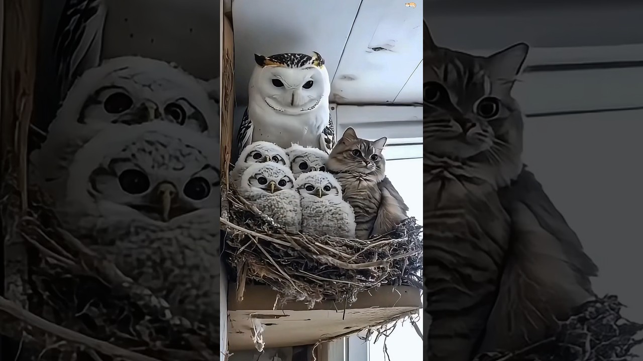 Cat and animal friends🐈🤣 #youtube #funny #funnyanimal #cat #catvideos #cats #catshorts