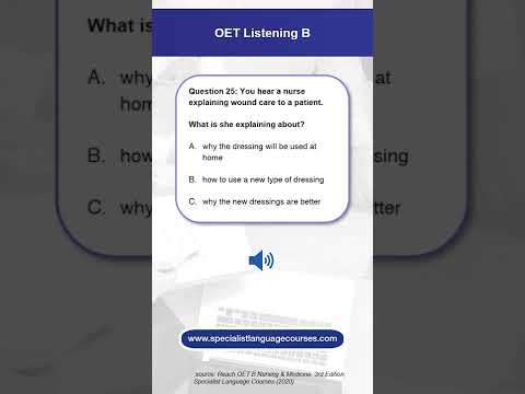OET Listening part B excercise!