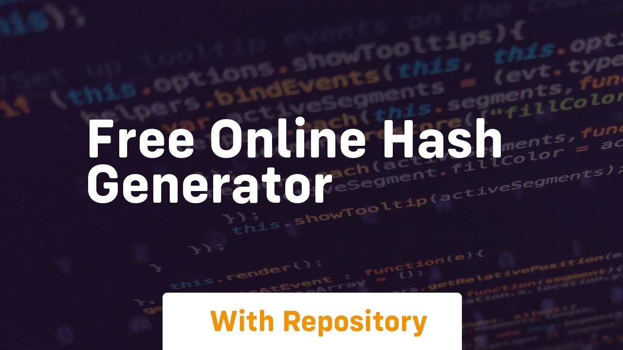 Free Online Hash Generator with JavaScript