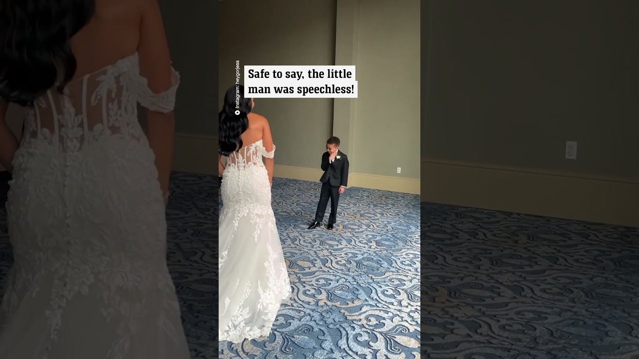 Touching First Look: Bride and Stepson Share an Emotional Moment ❤️