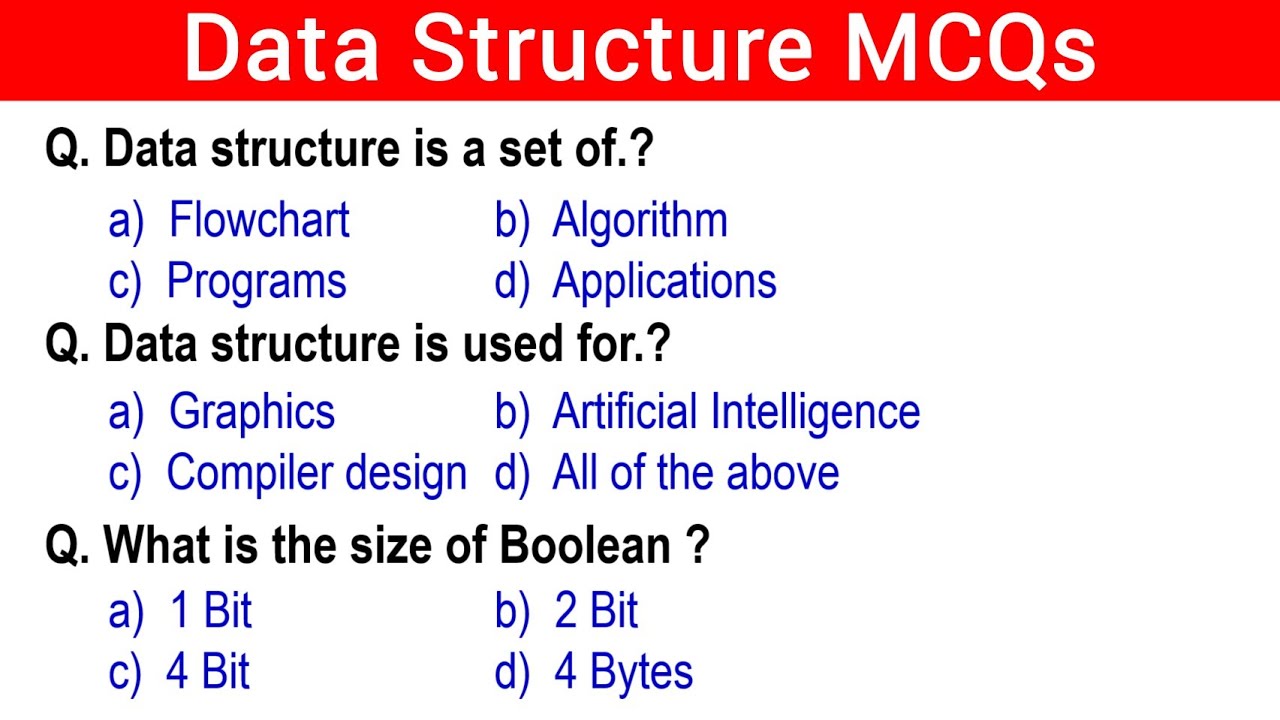 Data Structure & Algorithms MCQs - Part 2 📚