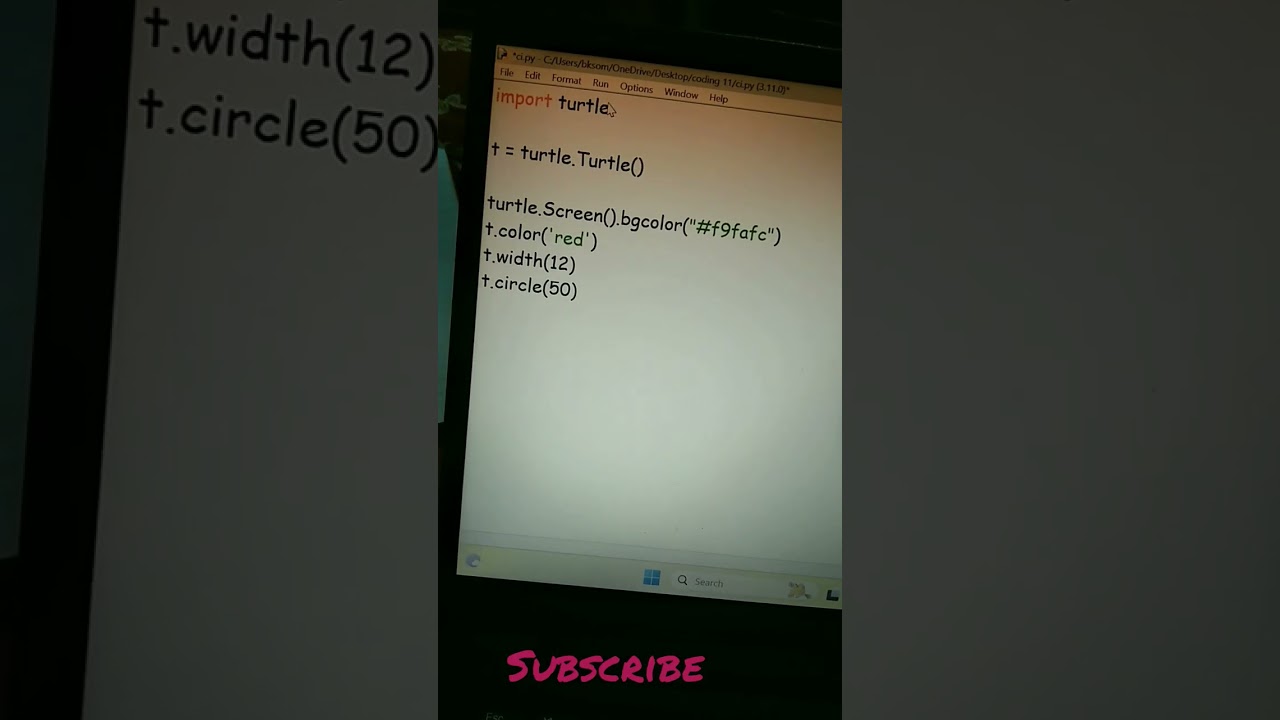 Create a Circle ⭕ with Python in IDLE