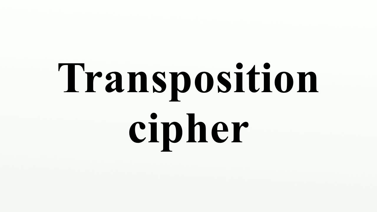 Understanding the Transposition Cipher π
