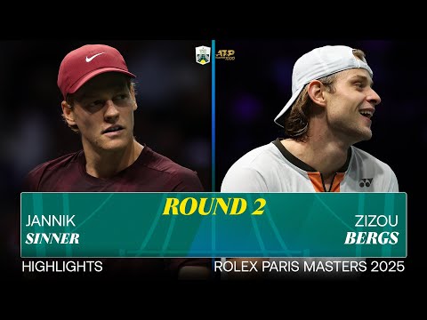 Jannik Sinner vs Zizou Bergs R2 highlights | Rolex Paris Masters