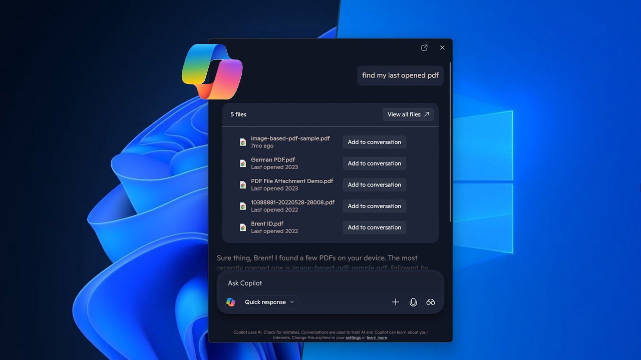 Unlock Copilot AI's New Feature: Search & Read Your Local Files on Windows 10/11 🗂️