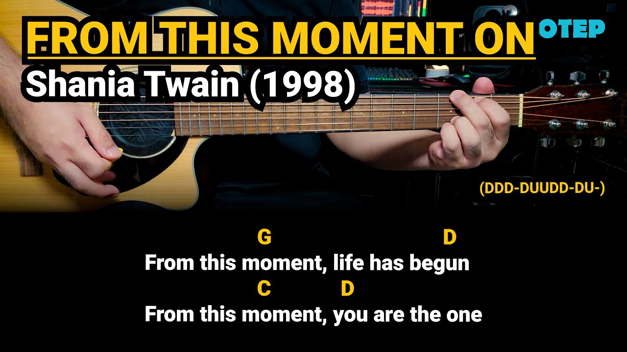 From This Moment On - Shania Twain (1998) Easy Guitar Chords Tutorial with Lyrics