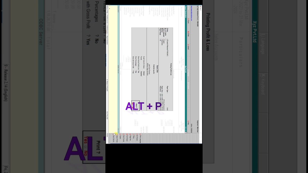 Printing and Downloading PDFs in Tally
