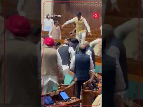 Major Security Breach in Parliament: Two visitors jump from gallery, burst canisters