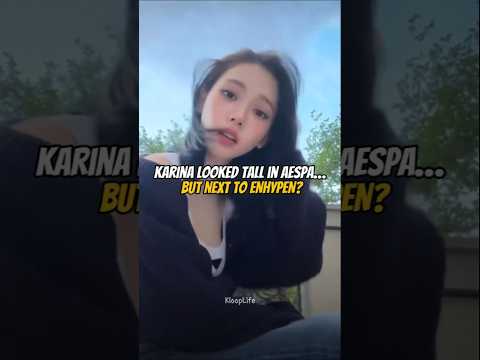 Karina looked tall in aespa… but next to enhypen? #kpop #shorts #enhypen #karina