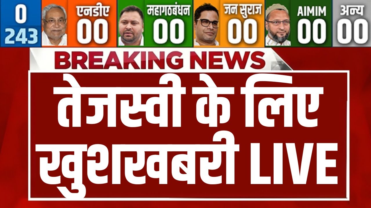 Bihar Election Results 2025 LIVE: तेजस्वी के लिए खुशखबरी | Tejashwi Yadav | BJP