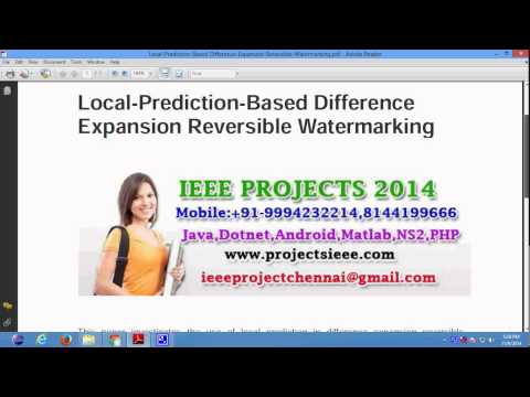 Local Prediction Based Difference Expansion Reversible Watermarking