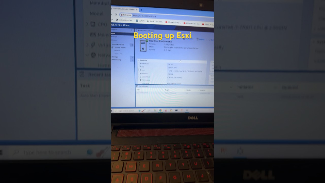 Starting ESXI server VMware #networking #windows #virtualization #technology #computerbasedtraining