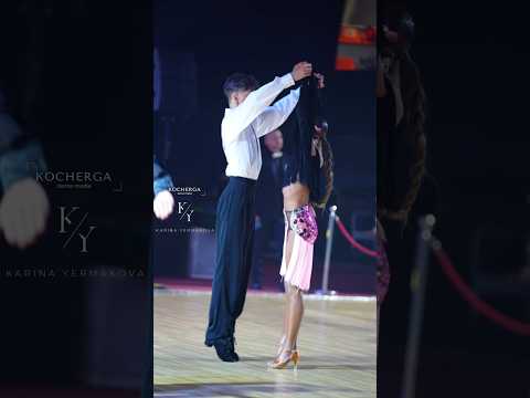 First competition 😍 Simon & Karina #dance #profesionaldancer #karinayermakova #dancer #rek #latino