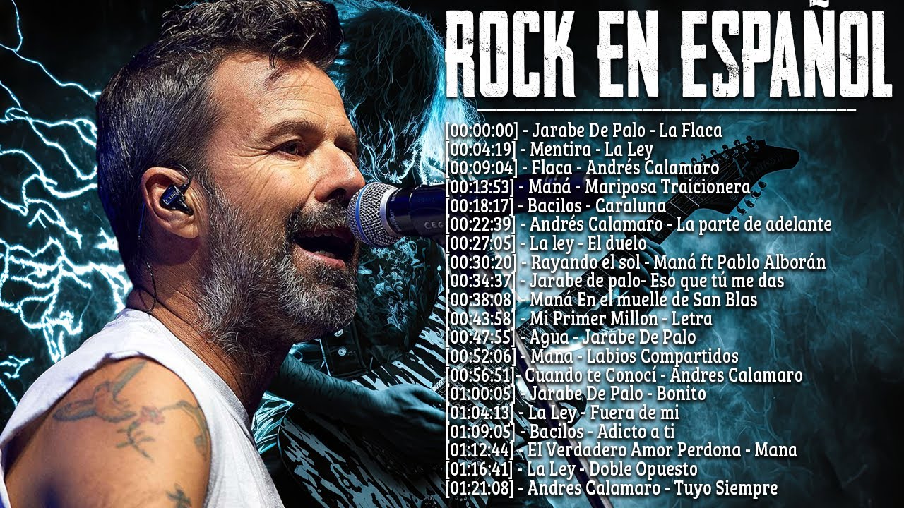 Jarabe de Palo, Bacilos, Maná, Andrés Calamaro,La Ley, y más - Los mejores clásicos ROCK en Español