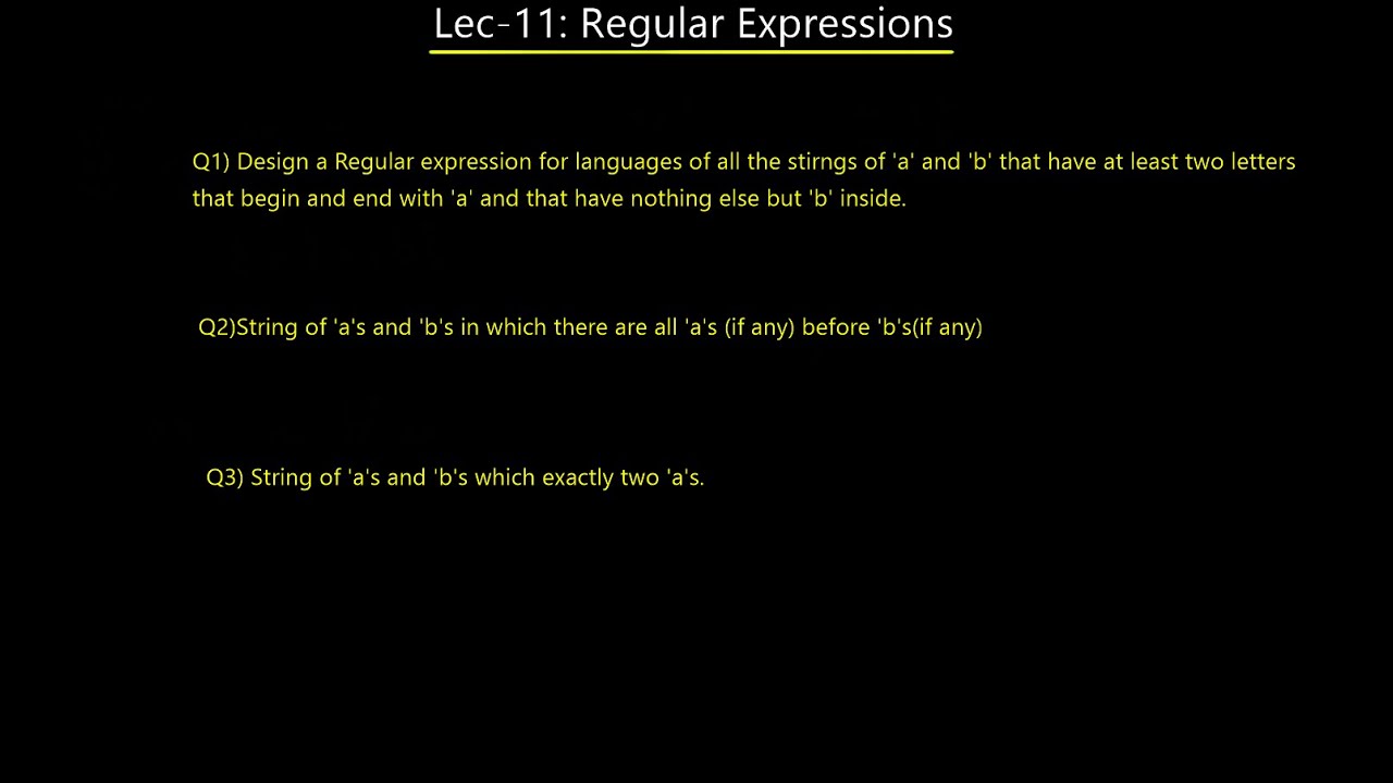 Lec-11: Mastering Regular Expressions in Automata (Part 1) – Step-by-Step Guide & Examples ✨