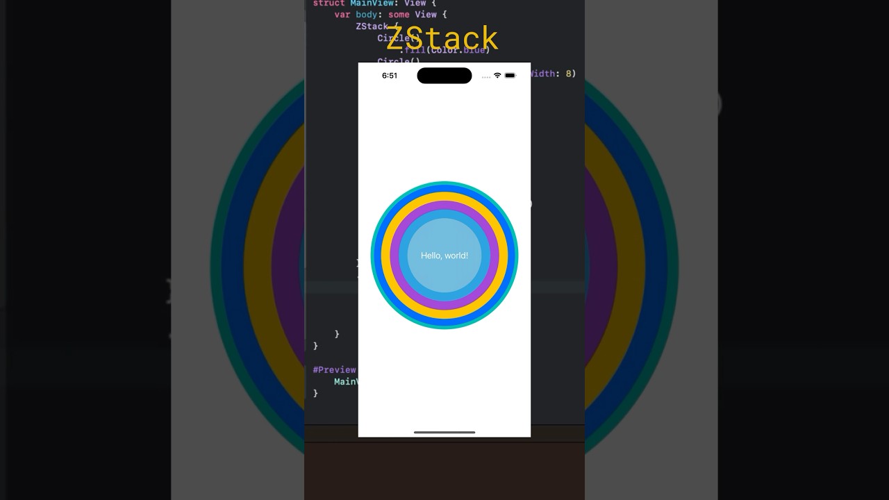SwiftUI: Layout fundamentals ZStack #xcode #ios #swiftui #swift