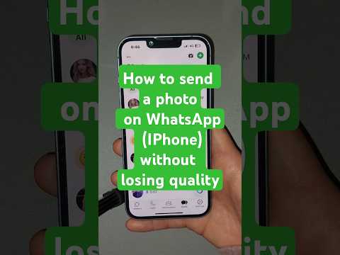 How to send a photo on WhatsApp (IPhone) without losing quality
