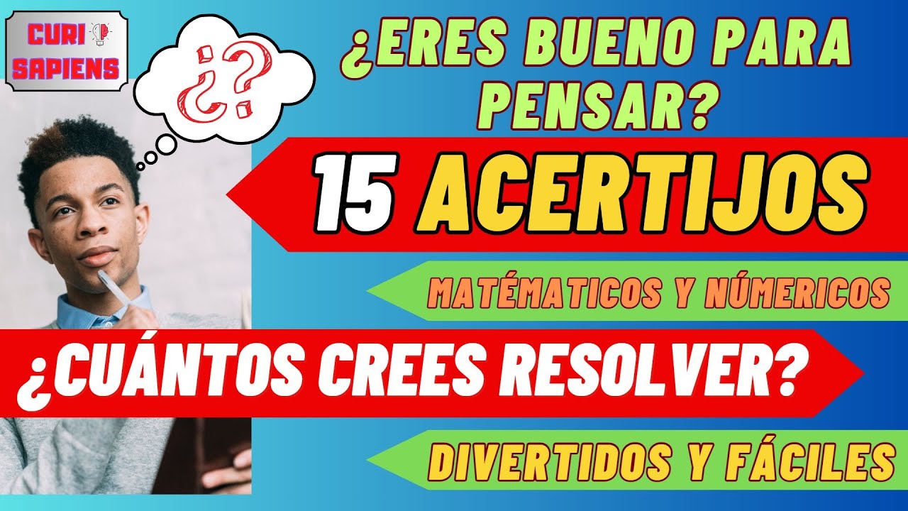 15 Acertijos Matemáticos Fáciles para Poner a Prueba tu Ingenio 🧠