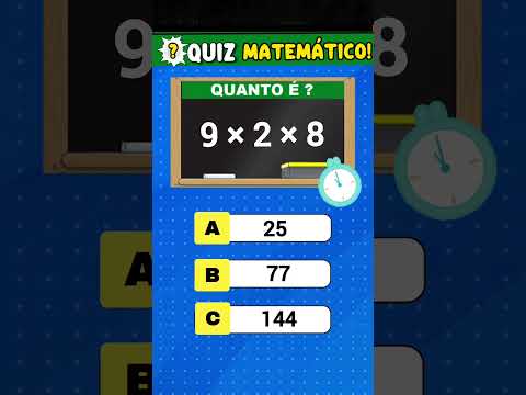 ✅ QUIZ DE MATEMÁTICA #matematica #matemática #matematika #quiz #quiztime