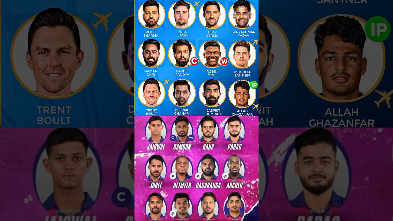 MI vs RR IPL 2025 Match 50: Full Squad & Preview 🏏