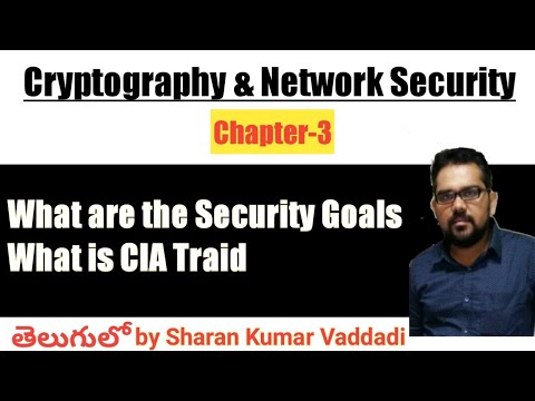 Security Goals and Security Services | CIA Triad in Cryptography (తెలుగులో)