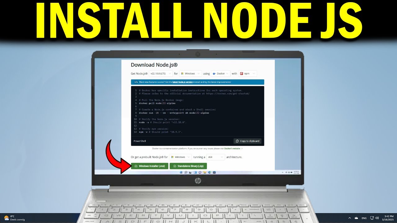 Quick & Easy Guide to Installing Node.js on Windows 10/11 🚀